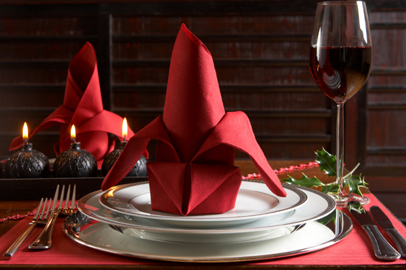 Holiday table setting