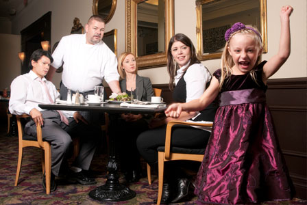 Diners and restaurants are over your kid screaming while they try to enjoy their dining experience and do business.