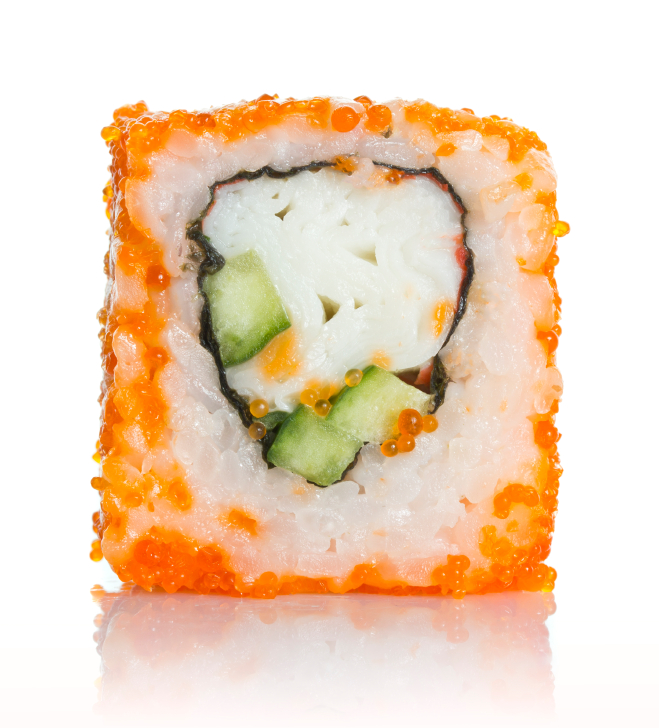 Sushi Roll with Cucumber Julienned