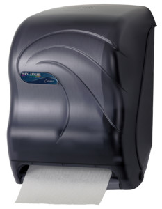 Black paper towel dispenser