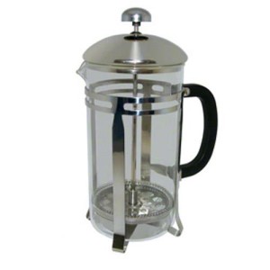 Clear French Press with metal housing