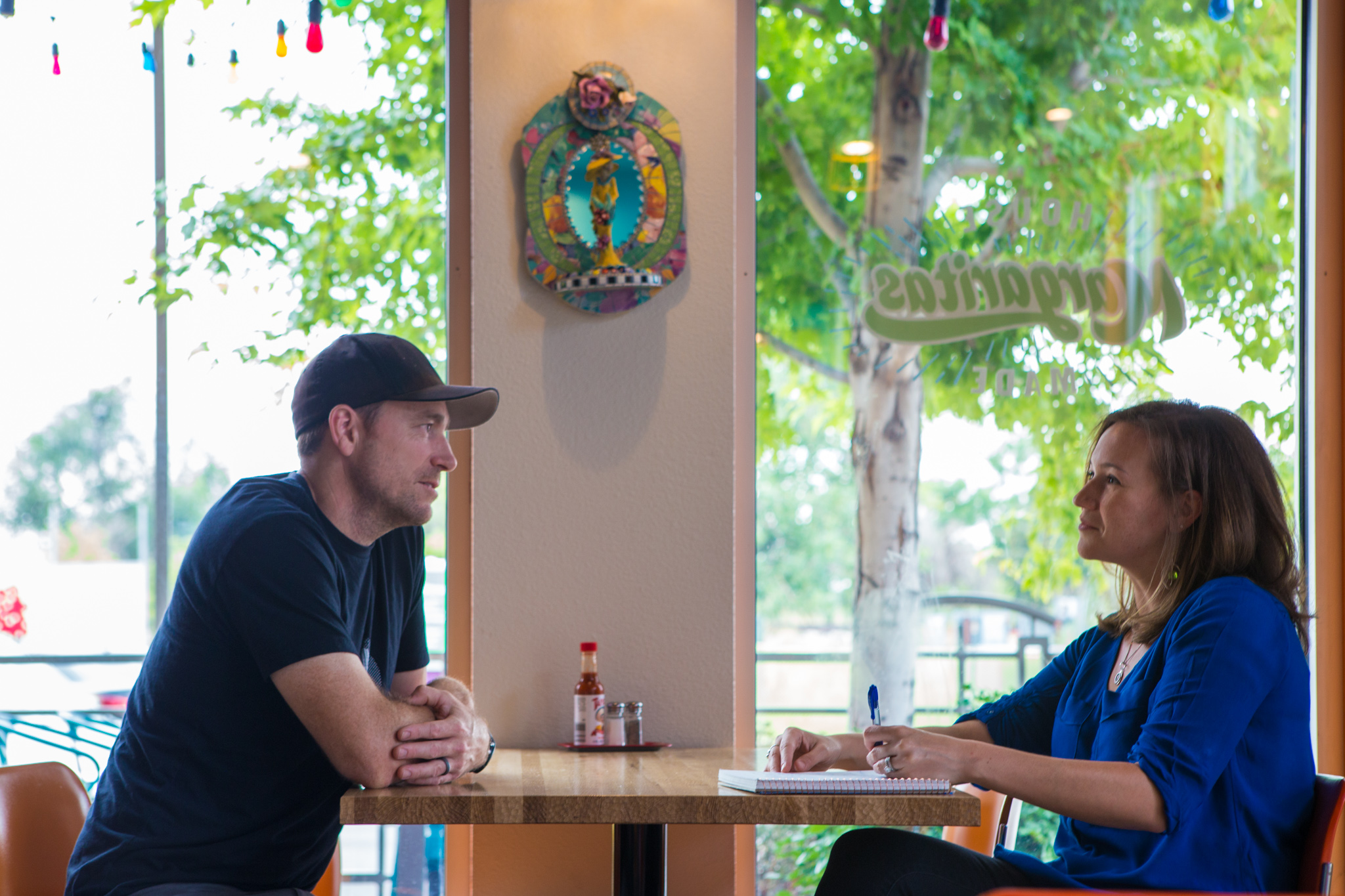Trent Davol, Partner and General Manager of Pica's Mexican Taqueria with Tundra Online Marketing Specialist, Natalie Fauble. | Photo Credit: Ruben Karel