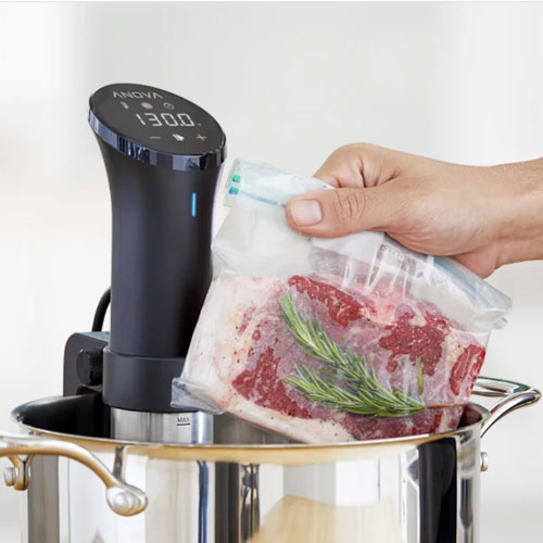 Food being put in Sous Vide